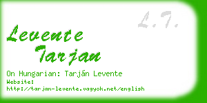 levente tarjan business card